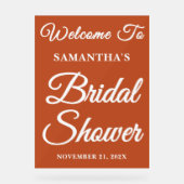 Boho Handwriting Script Brautparty Willkommen Acrylschild (Vorderseite)