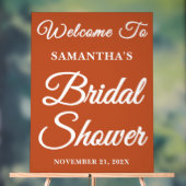 Boho Handwriting Script Brautparty Willkommen Acrylschild (Neutral)