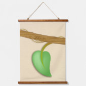 Boho Hanging Floral Set Continuous Branch Wandteppich Mit Holzrahmen (Vorderseite)