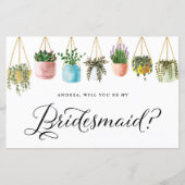 Boho Hanging-Pflanze werden Sie meine Bridesmaid-K (Vorderseite)