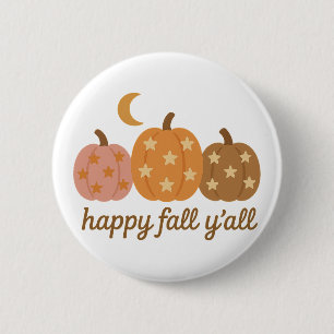 Boho Happy Herbst Euch alle Sternenkürbisse Button