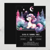 Boho Happy Horse Birthday Einladung (Vorne/Hinten)