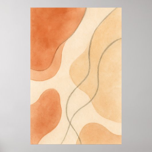 Boho Harmony | Minimalist Abstract Wall Art Poster (Vorne)