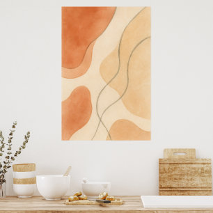 Boho Harmony Minimalistische abstrakte Wandkunst Poster