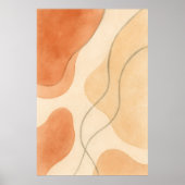 Boho Harmony | Minimalistische abstrakte Wandkunst Poster (Vorne)