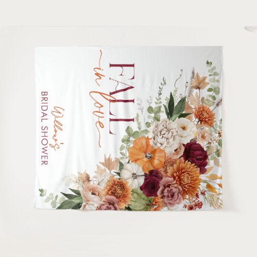 Boho Harvest Fall Brautparty Decor Wandteppich (Vorderseite (Horizontal))