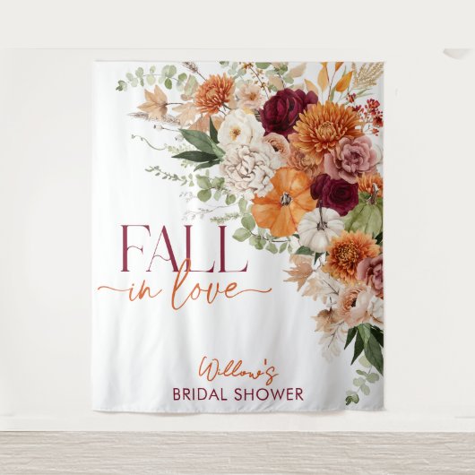Boho Harvest Fall Brautparty Decor Wandteppich (Vorderseite)