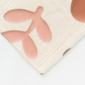 Boho-Haustierdecke | Cozy Paw Print & Herz Design Fleecedecke (Ecke)