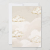 Boho He Or She Beige Balloons Bear Gender Reveal Einladung (Rückseite)