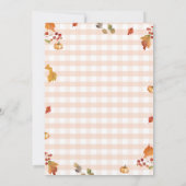 Boho He or She Pumpkin Gender Reveal Herbst Herbst Einladung (Rückseite)