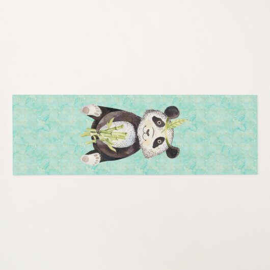 Boho Headband Panda Yogamatte (Rückseite (Horizontal))