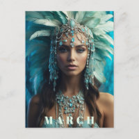 *~* Boho Headdress MÄRZ AP53 AQUAMARINE