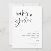 Boho Heart Baby Shower Party Einladung E100 (Vorderseite)
