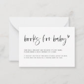 Boho Heart Books for Baby Shower Request Card E100 Mitteilungskarte (Vorderseite)