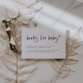 Boho Heart Books for Baby Shower Request Card E100 Mitteilungskarte