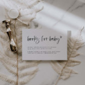 Boho Heart Books for Baby Shower Request Card E100 Mitteilungskarte