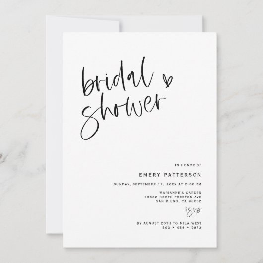 Boho Heart Brautparty Party Einladung E100 (Vorderseite)