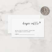 Boho Heart Diaper Raffle Baby Duschkarte Mitteilungskarte (Vorderseite/Rückseite Beispiel)