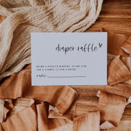 Boho Heart Diaper Raffle Baby Shower Game E100 Mitteilungskarte