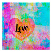 Boho Heart Liebe Poster (Vorderseite)