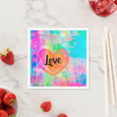 Boho Heart Liebe Serviette (Beispiel)