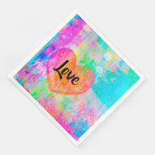 Boho Heart Liebe Serviette (Ecke)