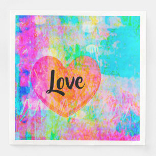 Boho Heart Liebe Serviette