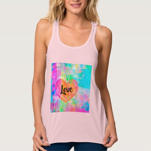Boho Heart Liebe Tank Top (Vorderseite)