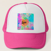 Boho Heart Liebe Truckerkappe (Vorderseite)