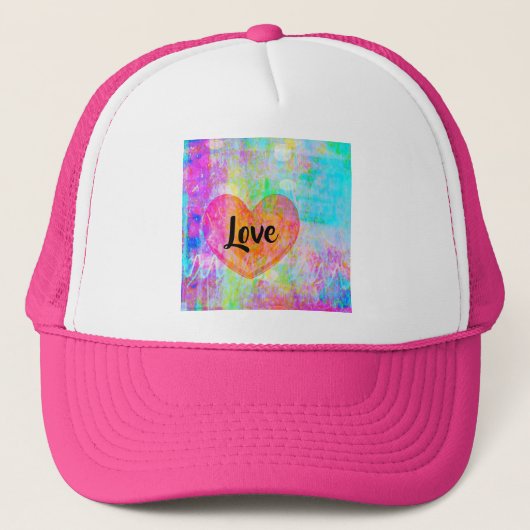 Boho Heart Liebe Truckerkappe (Vorderseite)