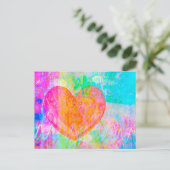 Boho Heart Postkarte (Stehend Vorderseite)