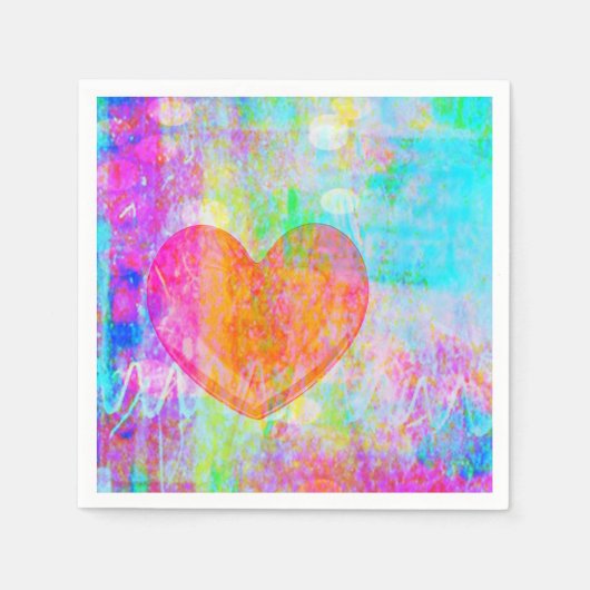 Boho Heart Serviette (Vorderseite)