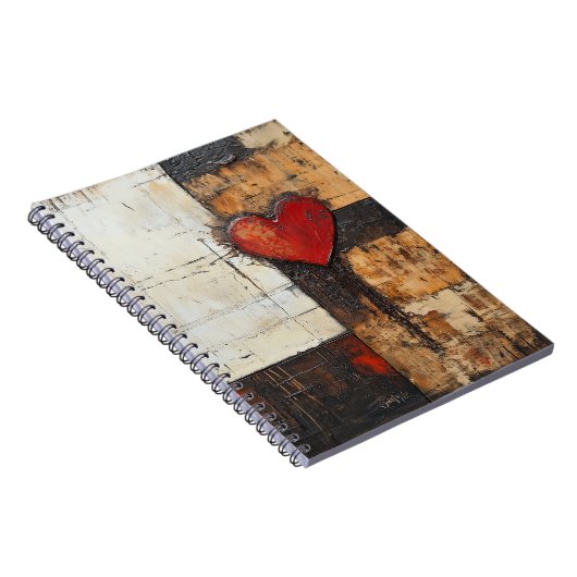 Boho Heart Spiral Notebook Notizblock (Rechte Seite)