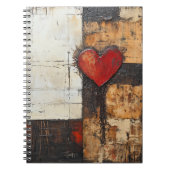 Boho Heart Spiral Notebook Notizblock (Vorderseite)
