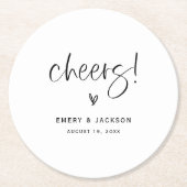 Boho Heart Wedding Untersetzer Baby Brautparty E10 (Vorderseite)