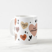 Boho Heart Zitat, positives Empowerment-Pflegegesc Kaffeetasse (Vorderseite Links)