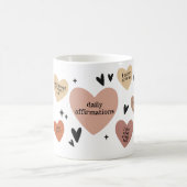 Boho Heart Zitat, positives Empowerment-Pflegegesc Kaffeetasse (Mittel)