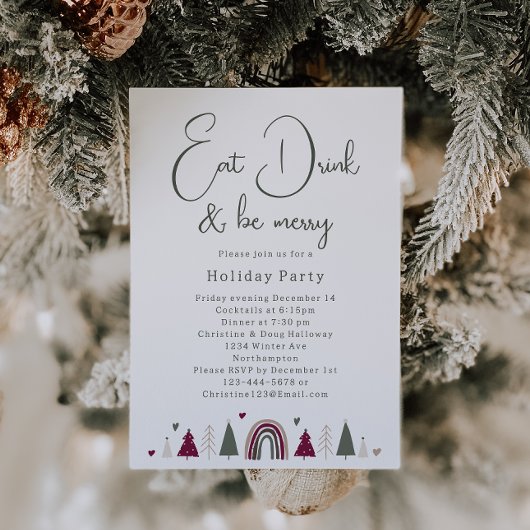 Boho Hearts essen Drink und seien Sie frohe Feier Einladung