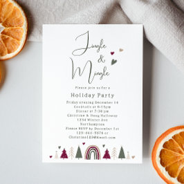 Boho Hearts Jingle und Mingle Holiday Party Einladung