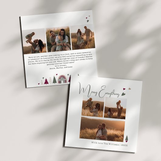 Boho Hearts Merry Alles Sechs Foto Weihnachten