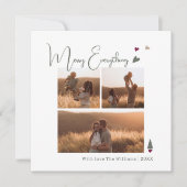 Boho Hearts Merry Alles Sechs Foto Weihnachten (Vorderseite)