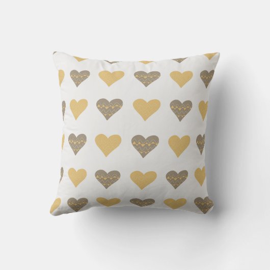 Boho Hearts Pattern Pillow Kissen (Rückseite)