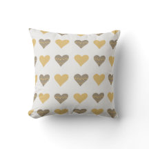 Boho Hearts Pattern Pillow