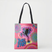 Boho heiße Frosch-Brandungs-psychedelisches Tasche (Vorderseite)