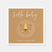 Boho Hello Baby Lion Shower Gold Serviette (Vorderseite)
