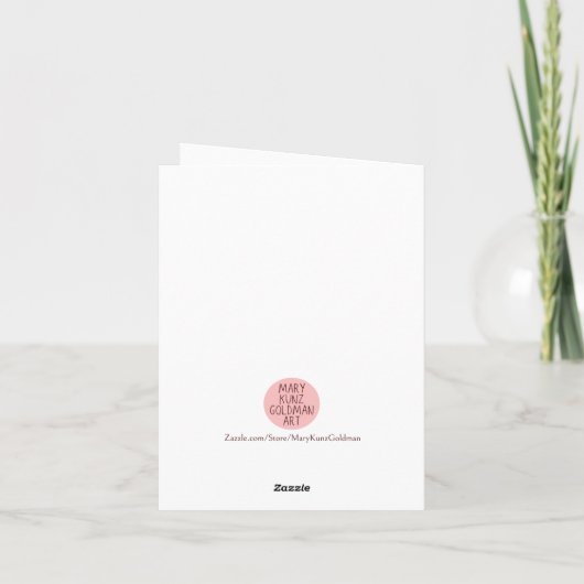 Boho Hello Hand Gezeichnet Blumendenken über Sie (Rückseite)