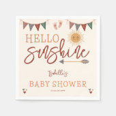 Boho Hello Sunshine Baby Dusche Serviette (Vorderseite)