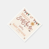 Boho Hello Sunshine Baby Dusche Serviette (Ecke)