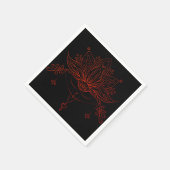 Boho Henna Lotus Blume Serviette (Ecke)