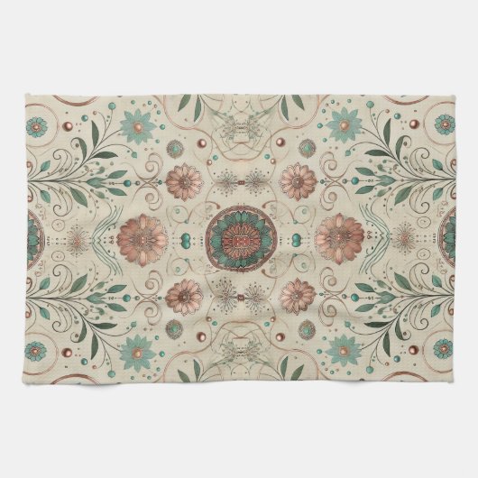 Boho Herb Geschirrtuch (Horizontal)